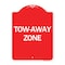 Signmission Designer Series Sign-Tow-Away Zone, Red & White Aluminum Sign, 18" x 24", RW-1824-24365 A-DES-RW-1824-24365 - alternate 1